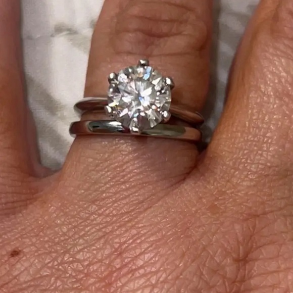 3 ct Solitaire Moissanite Diamond, 925 Silver, Engagement, Wedding, Glam Ring, 6 - Picture 2 of 14